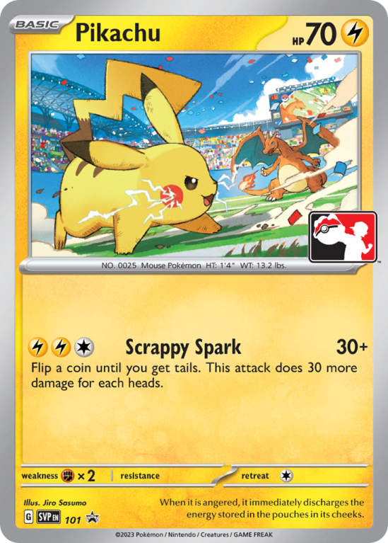 Pokémonkaart Pikachu nummer 101/14 uit de set Scarlet & Violet Black Star Promos (Scarlet & Violet)