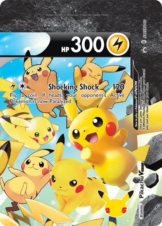 Pikachu V-UNION SWSH140/103 Sword & Shield SWSH Black Star Promos