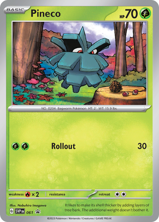 Pokémonkaart Pineco nummer 61/14 uit de set Scarlet & Violet Black Star Promos (Scarlet & Violet)