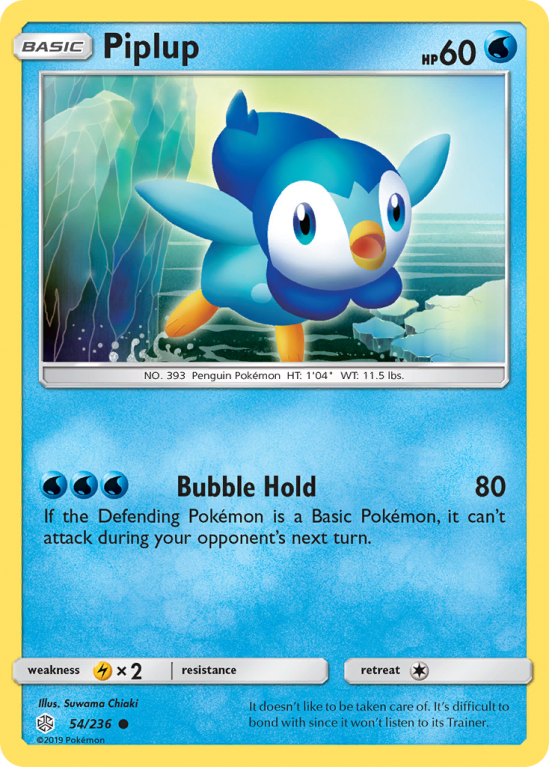 Piplup 54/236 Sun & Moon Cosmic Eclipse