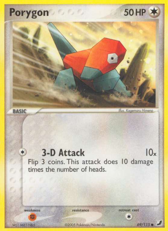 Porygon 69/115 EX Unseen Forces