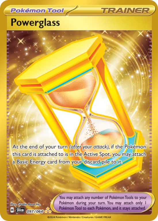 Pokémonkaart Powerglass nummer 97/64 uit de set Shrouded Fable (Scarlet & Violet)
