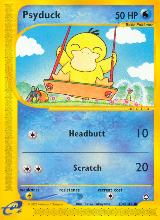 Psyduck 104/186 E-Card Aquapolis