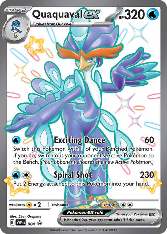 Pokémonkaart Quaquaval ex nummer 84/14 uit de set Scarlet & Violet Black Star Promos (Scarlet & Violet)