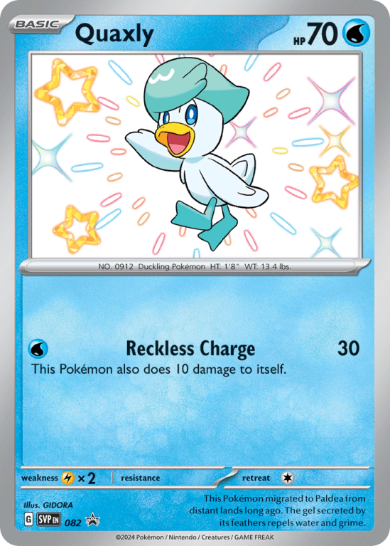 Pokémonkaart Quaxly nummer 82/14 uit de set Scarlet & Violet Black Star Promos (Scarlet & Violet)