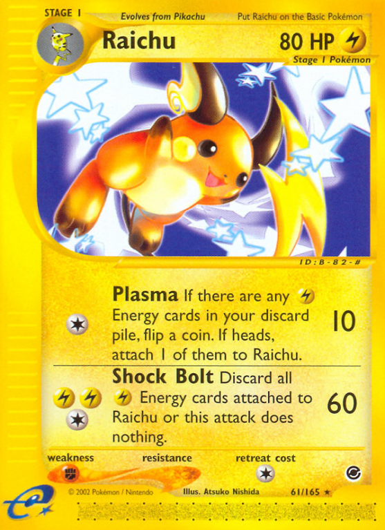 Raichu 61/165 E-Card Expedition Base Set