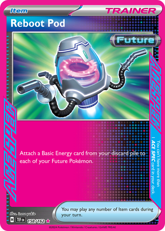 Pokémonkaart Reboot Pod nummer 158/162 uit de set Temporal Forces (Scarlet & Violet)
