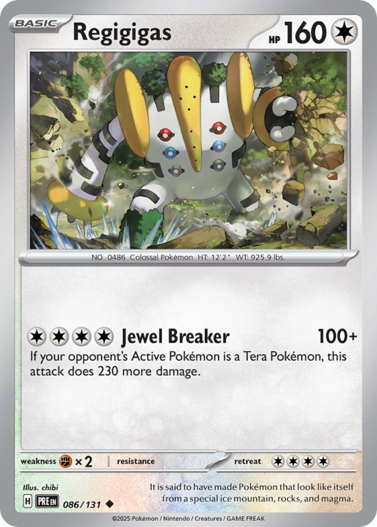 Pokémonkaart Regigigas nummer 86/131 uit de set Prismatic Evolutions (Scarlet & Violet)