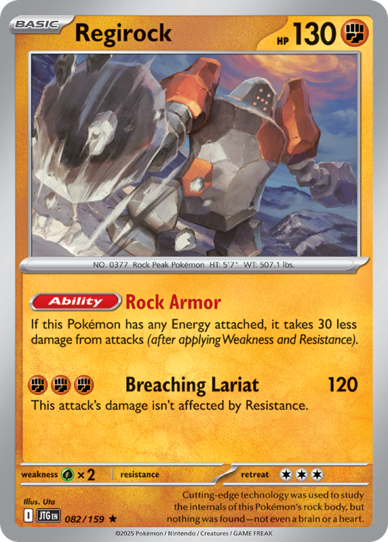 Pokémonkaart Regirock nummer 82/159 uit de set Journey Together (Scarlet & Violet)