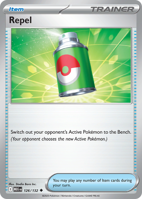 Pokémonkaart Repel nummer 126/132 uit de set Mega Evolution