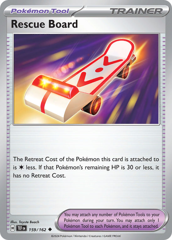 Pokémonkaart Rescue Board nummer 159/162 uit de set Temporal Forces (Scarlet & Violet)