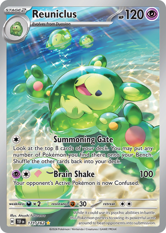 Pokémonkaart Reuniclus nummer 171/162 uit de set Temporal Forces (Scarlet & Violet)