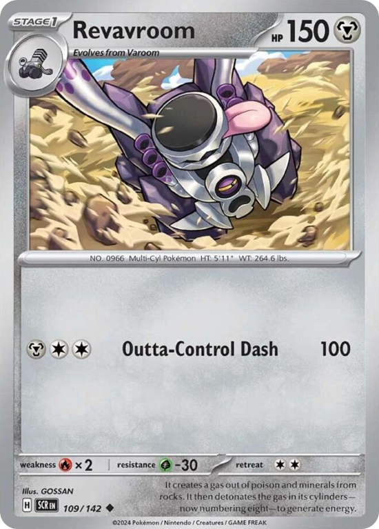 Pokémonkaart Revavroom nummer 109/142 uit de set Stellar Crown (Scarlet & Violet)