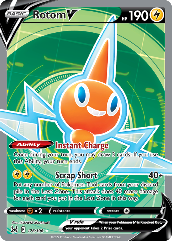 Rotom V 176/196 Sword & Shield Lost Origin