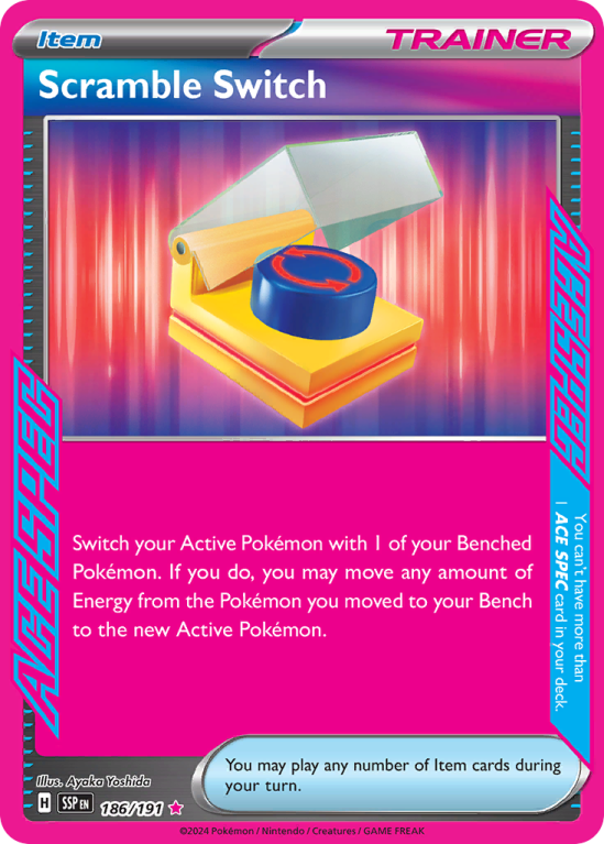 Pokémonkaart Scramble Switch nummer 186/191 uit de set Surging Sparks (Scarlet & Violet)