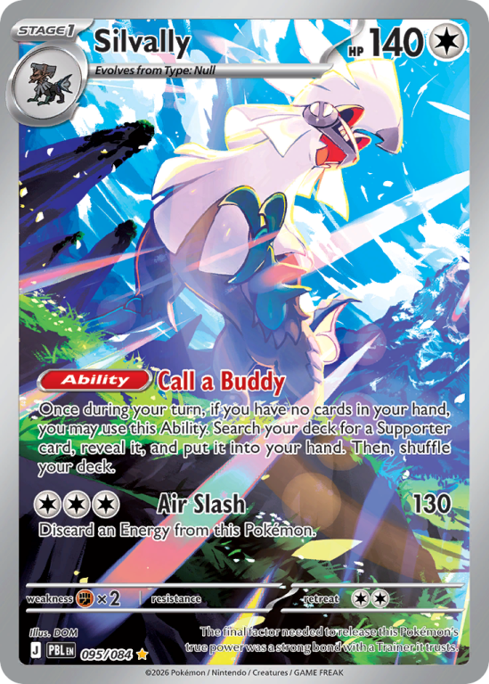 Pokémonkaart Silvally nummer 95/84 uit de set Pitch Black (Mega Evolution)