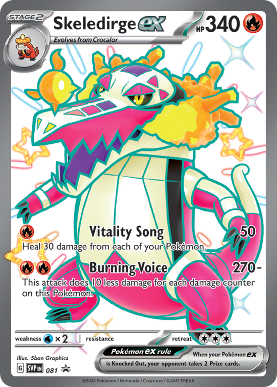 Pokémonkaart Skeledirge ex nummer 81/14 uit de set Scarlet & Violet Black Star Promos (Scarlet & Violet)