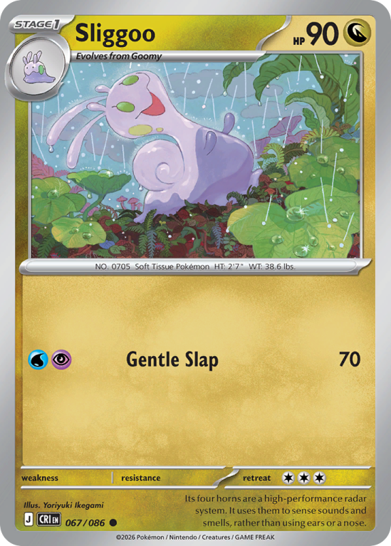 Pokémonkaart Sliggoo nummer 67/86 uit de set Chaos Rising (Mega Evolution)