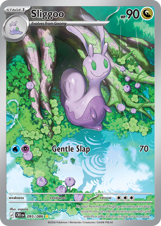 Pokémonkaart Sliggoo nummer 95/86 uit de set Chaos Rising (Mega Evolution)