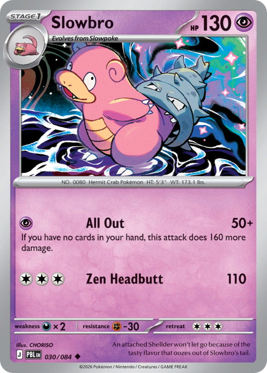 Pokémonkaart Slowbro nummer 30/84 uit de set Pitch Black (Mega Evolution)