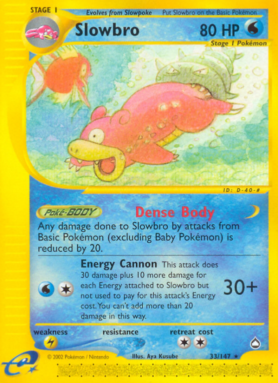 Slowbro 33/186 E-Card Aquapolis