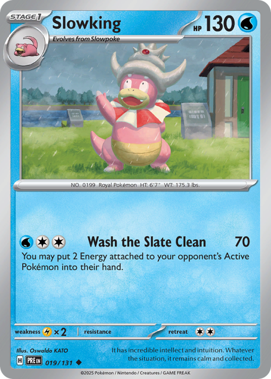 Pokémonkaart Slowking nummer 19/131 uit de set Prismatic Evolutions (Scarlet & Violet)