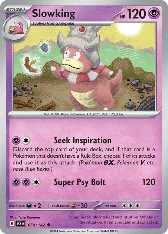 Pokémonkaart Slowking nummer 58/142 uit de set Stellar Crown (Scarlet & Violet)