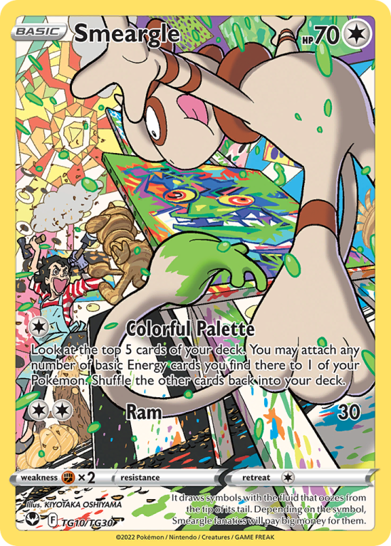 Smeargle TG10/30 Sword & Shield Silver Tempest Trainer Gallery