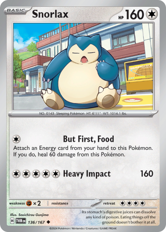 Snorlax 136/167 Scarlet & Violet Twilight Masquerade