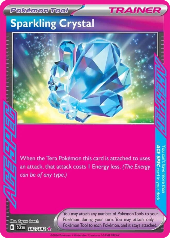Pokémonkaart Sparkling Crystal nummer 142/142 uit de set Stellar Crown (Scarlet & Violet)