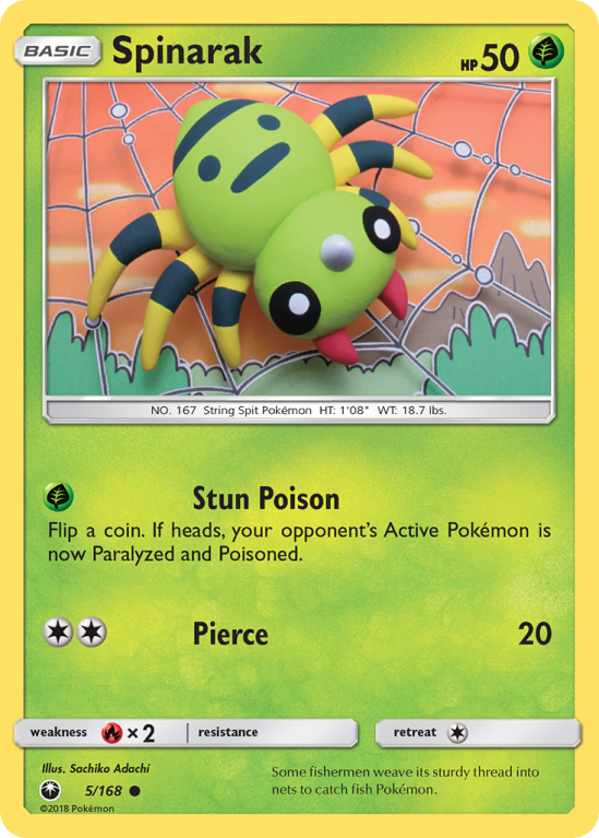 Spinarak 5/168 Sun & Moon Celestial Storm