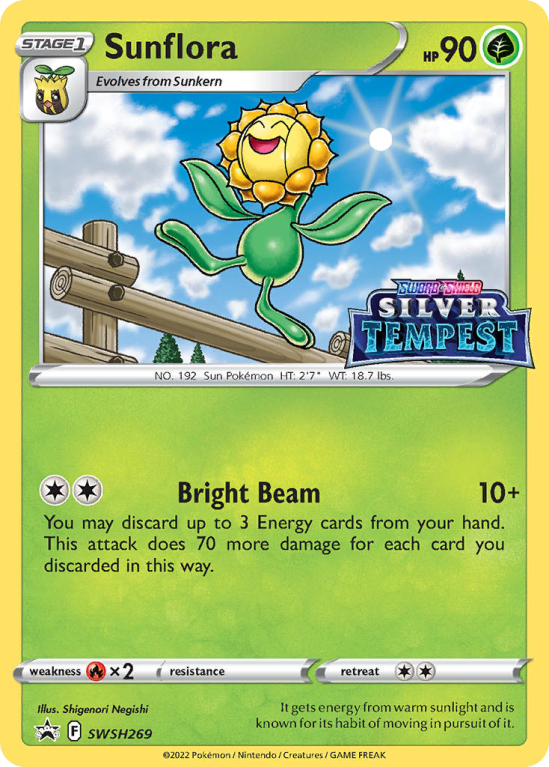 Pokémonkaart Sunflora nummer SWSH269/103 uit de set SWSH Black Star Promos (Sword & Shield)