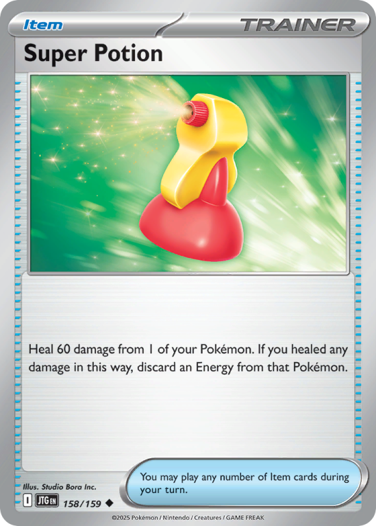 Pokémonkaart Super Potion nummer 158/159 uit de set Journey Together (Scarlet & Violet)