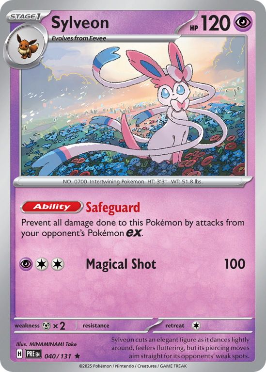 Pokémonkaart Sylveon nummer 40/131 uit de set Prismatic Evolutions (Scarlet & Violet)