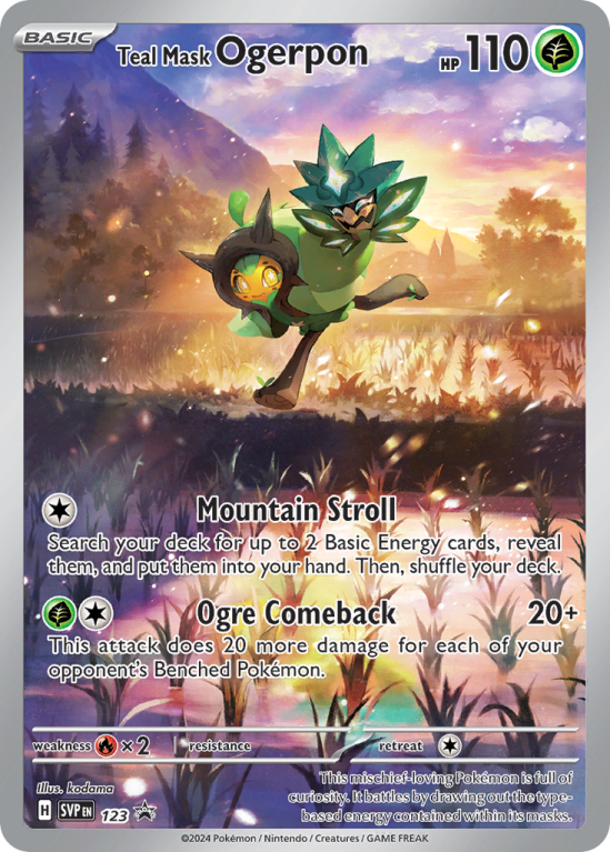 Pokémonkaart Teal Mask Ogerpon nummer 123/14 uit de set Scarlet & Violet Black Star Promos (Scarlet & Violet)
