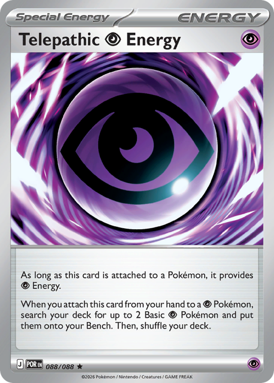 Pokémonkaart Telepathic Psychic Energy nummer 88/88 uit de set Perfect Order (Mega Evolution)
