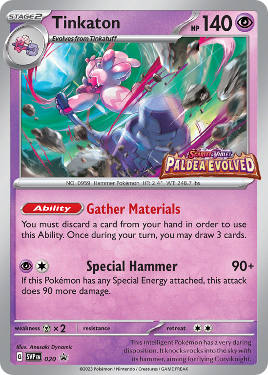 Pokémonkaart Tinkaton nummer 20/14 uit de set Scarlet & Violet Black Star Promos (Scarlet & Violet)