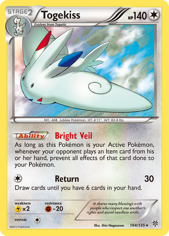 Togekiss 104/135 Black & White Plasma Storm