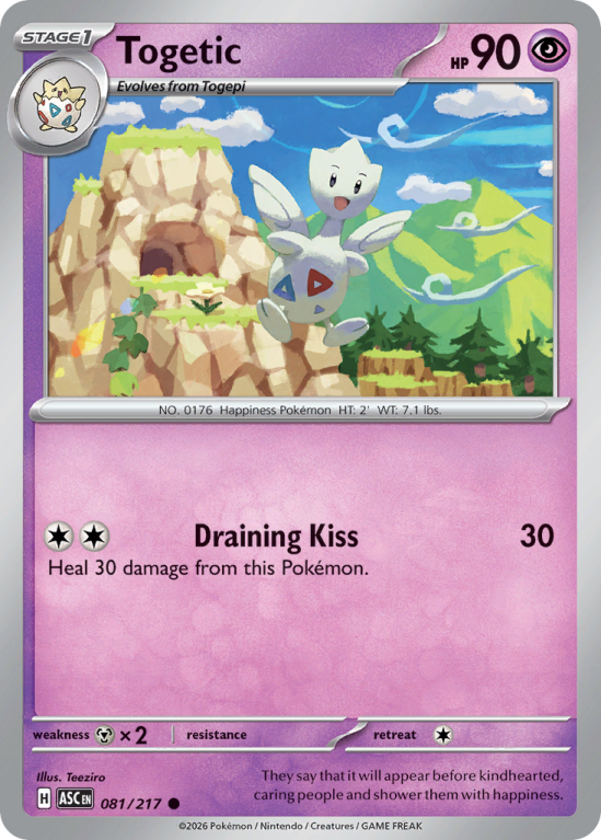 Pokémonkaart Togetic nummer 81/217 uit de set Ascended Heroes (Mega Evolution)