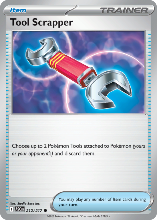 Pokémonkaart Tool Scrapper nummer 212/217 uit de set Ascended Heroes (Mega Evolution)