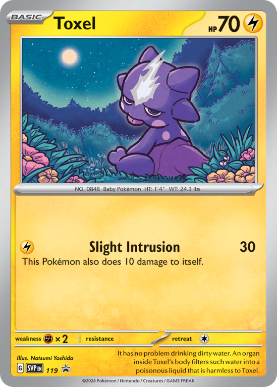 Pokémonkaart Toxel nummer 119/14 uit de set Scarlet & Violet Black Star Promos (Scarlet & Violet)