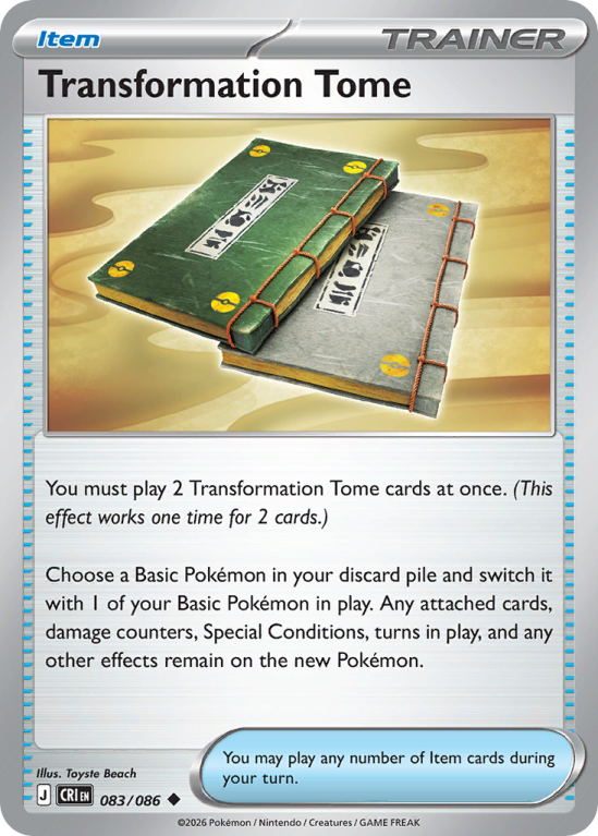 Pokémonkaart Transformation Tome nummer 83/86 uit de set Chaos Rising (Mega Evolution)