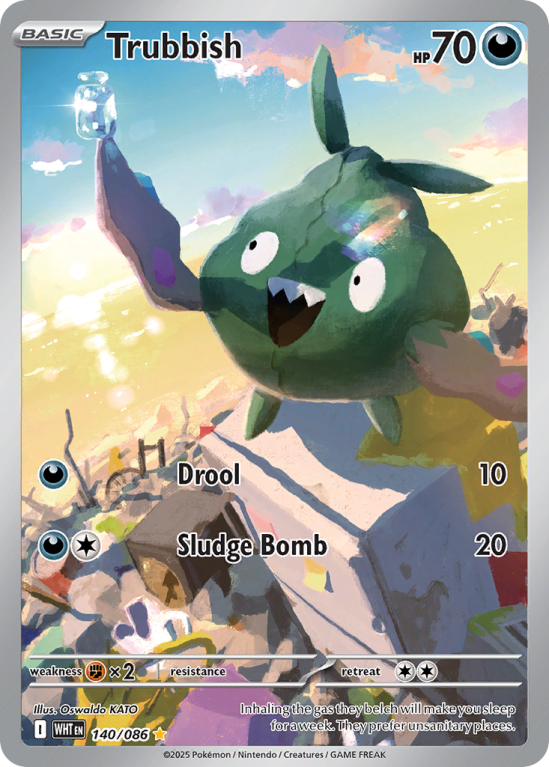 Pokémonkaart Trubbish nummer 140/86 uit de set White Flare (Scarlet & Violet)