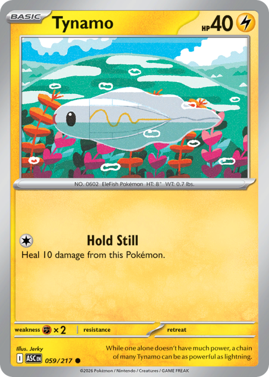 Pokémonkaart Tynamo nummer 59/217 uit de set Ascended Heroes (Mega Evolution)