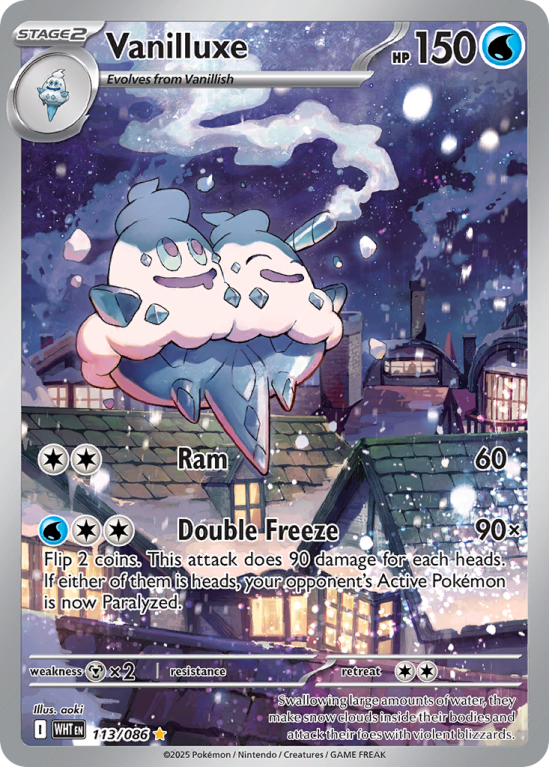 Pokémonkaart Vanilluxe nummer 113/86 uit de set White Flare (Scarlet & Violet)