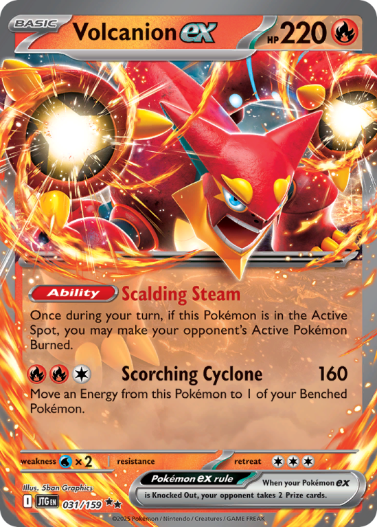 Pokémonkaart Volcanion ex nummer 31/159 uit de set Journey Together (Scarlet & Violet)