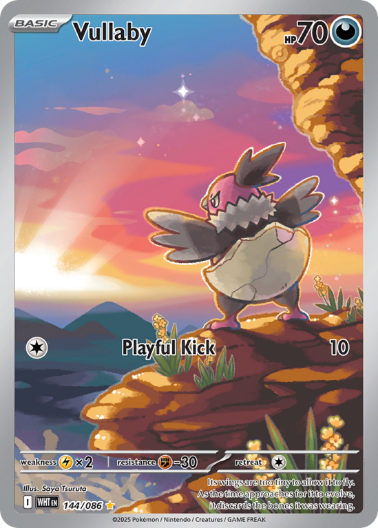 Pokémonkaart Vullaby nummer 144/86 uit de set White Flare (Scarlet & Violet)