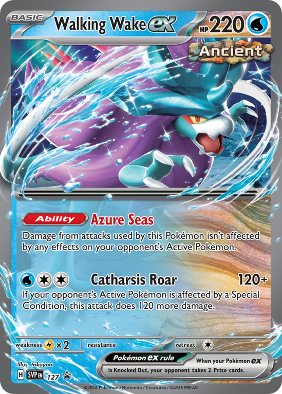 Pokémonkaart Walking Wake ex nummer 127/14 uit de set Scarlet & Violet Black Star Promos (Scarlet & Violet)