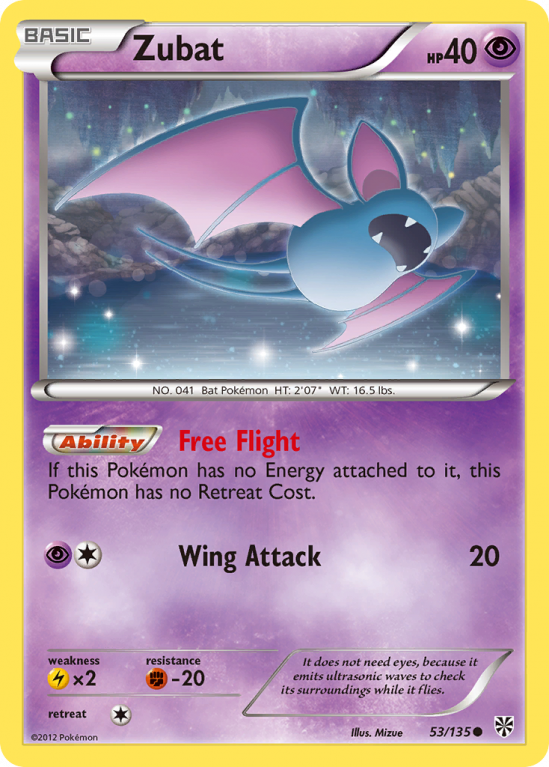 Zubat 53/135 Black & White Plasma Storm