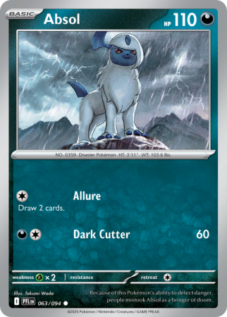 Pokémonkaart Absol nummer 63/94